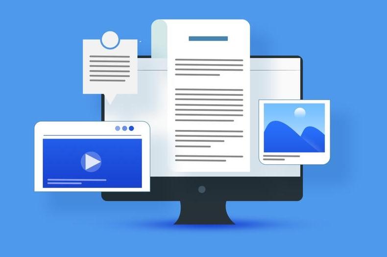 computer screen and documents