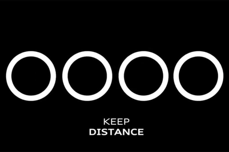 Social distancing graphic