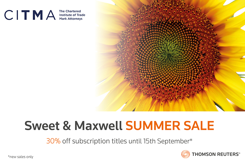 Sweet and Maxwell Summer Sale